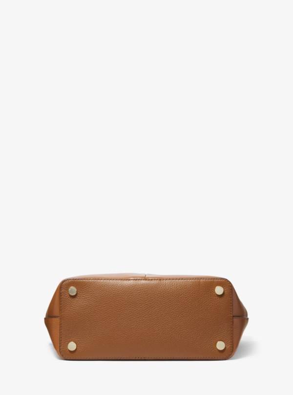 Damske Prenosná Taška Michael Kors Bedford Medium Pebbled Leather Hnede - Kabelky Michael Kors Akcia | FRIJL-0372
